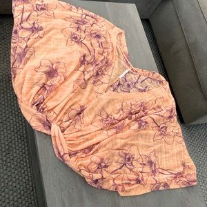 Free People Hawaiian Print Blouse